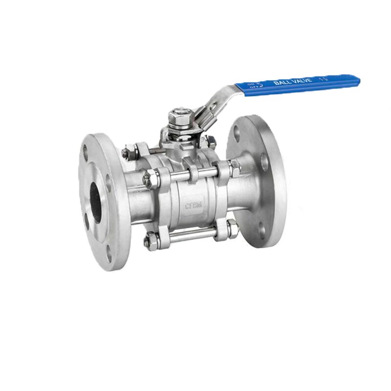 Flanged Stainless Steel Ball Valve w/ Locking Handle 316