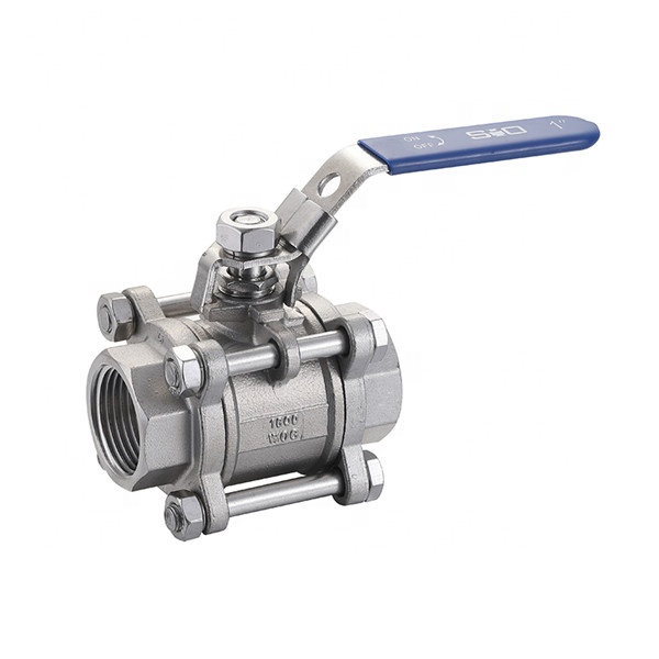 Stainless Steel Standard Type 3-Piece Full Port Ball Valve